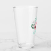 Pink Floral Vrijgezellenfeest Speciaal gepersonali Glas (Rechts)