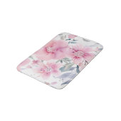 Pink Floral Watercolor  Badmat (Gekanteld)