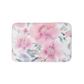 Pink Floral Watercolor  Badmat (Voorkant)