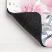 Pink Floral Watercolor  Muismat (Hoek)