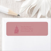 Pink Floral Watercolor Wedding Address Labels (Insitu)