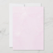 Pink Floral Watercolor Wedding Invitation Kaart (Achterkant)