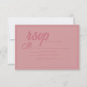 Pink Floral Watercolor Wedding RSVP Kaartje (Voorkant)