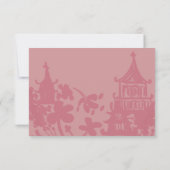 Pink Floral Watercolor Wedding RSVP Kaartje (Achterkant)