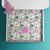 Pink Floral Waterverf Bohemian Pattern Tissuepapier