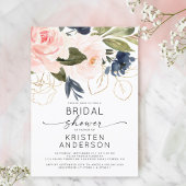 Pink Floral Waterverf Gold Vrijgezellenfeest Kaart