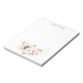 Pink Floral Waterverf Gratitude Notitieblok (Linkerzijde)