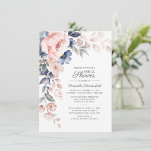 Pink Floral Waterverf Greenery Vrijgezellenfeest Kaart
