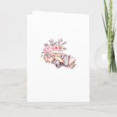 Pink Floral Waterverf  Paris Quinceañera (Achterkant)