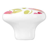 Pink Floral Waterverf Patroon Keramische Knop (Zijkant)