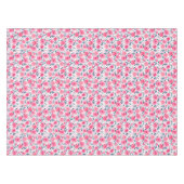 Pink Floral Waterverf Roos Patroon Tafelkleed (Voorkant (Horizontaal))