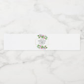 Pink Floral Waterverf Wedding |Apple Blossom Waterfles Etiket (Enkel label)