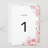 Pink Floral Weddenschap Tafel (Voorkant)