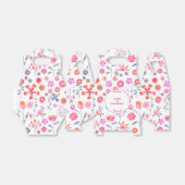 Pink Floral Wedding Bedankdoosjes (Uitgevouwen)