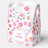 Pink Floral Wedding Bedankdoosjes (Geopend)