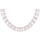 Pink Floral Wedding Bunting Flag Vlaggetjes (Alle)