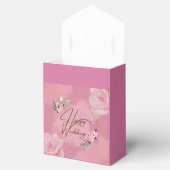Pink Floral Wedding Favor Box Bedankdoosjes (Geopend)