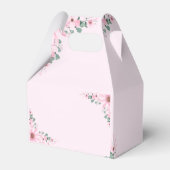 Pink floral wedding Favor boxes customizable  Bedankdoosjes (Achterkant)