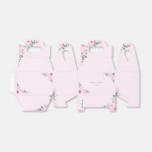 Pink floral wedding Favor boxes customizable  Bedankdoosjes (Uitgevouwen)