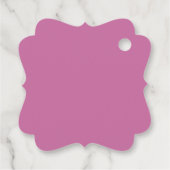Pink Floral Wedding Favor Labels (Achterkant)