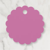 Pink Floral Wedding Favor Labels (Achterkant)