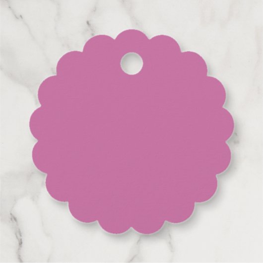 Pink Floral Wedding Favor Labels (Achterkant)