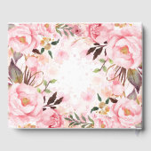 Pink Floral Wedding Gastenboek (Achterkant)
