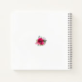 Pink Floral Wedding Guest Book Notitieboek (Achterkant)