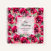 Pink Floral Wedding Guest Book Notitieboek (Voorkant)