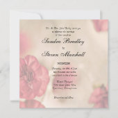 Pink Floral Wedding Invitations Kaart (Voorkant)