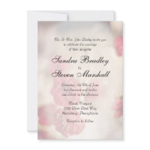 Pink Floral Wedding Invitations