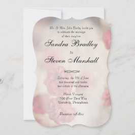 Pink Floral Wedding Invitations Kaart