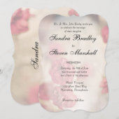 Pink Floral Wedding Invitations Kaart (Voorkant / Achterkant)