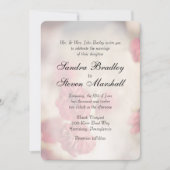 Pink Floral Wedding Invitations Kaart (Voorkant)