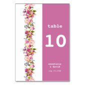 Pink Floral Wedding Kaart (Voorkant)