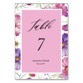 Pink Floral Wedding Kaart (Voorkant)