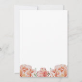 Pink Floral Wedding Kaart (Achterkant)