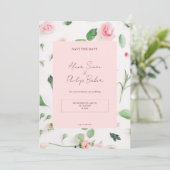 Pink Floral Wedding Kaart (Staand voorkant)