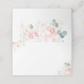 Pink Floral Wedding Plaatskaartje (Buitenkant ongevouwen)