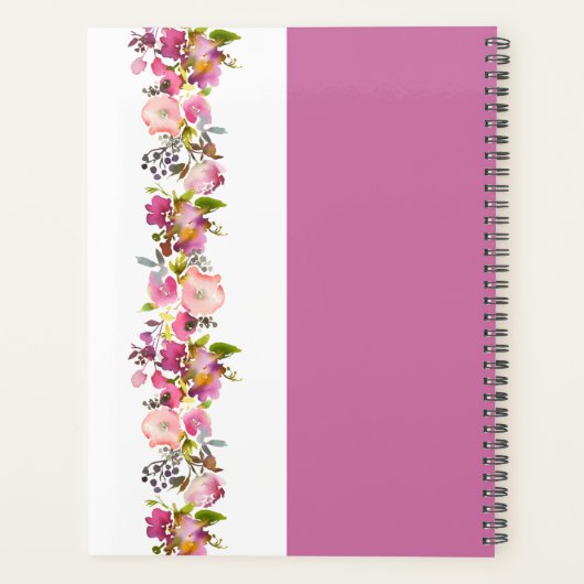 Pink Floral Wedding Planner (Achterkant)
