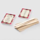 Pink Floral Wedding Programme Handwaaier (Niet-gemonteerd)