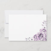 Pink Floral Wedding RSVP Kaartje (Achterkant)