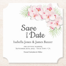 Pink Floral Wedding Save-the-Date