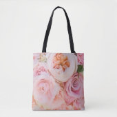 Pink Floral Wedding Tote Bag (Voorkant)