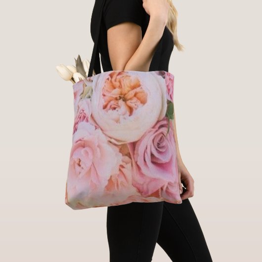 Pink Floral Wedding Tote Bag (Dichtbij)