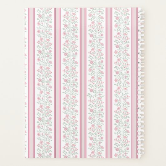 Pink Floral Wildflowers Coquette Bow Planner (Achterkant)