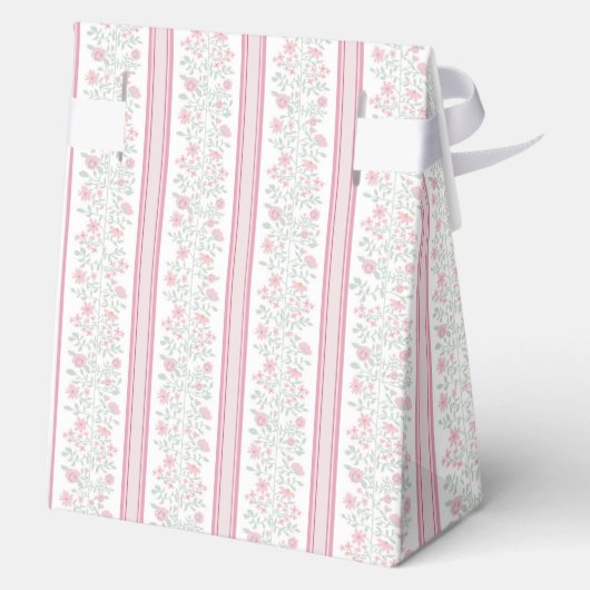 Pink Floral Wildflowers Coquette Party Bedankdoosjes (Achterkant)