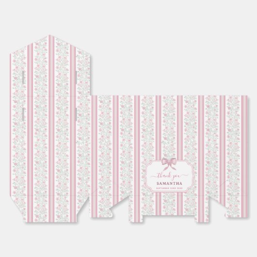 Pink Floral Wildflowers Coquette Party Bedankdoosjes (Ongevouwen)