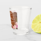 Pink Floral Wood Licht Bachelorette Party Shot Glas (Rechts)