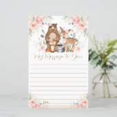 Pink Floral Woodland 1st Birthday Capsule Message (Staand voorkant)